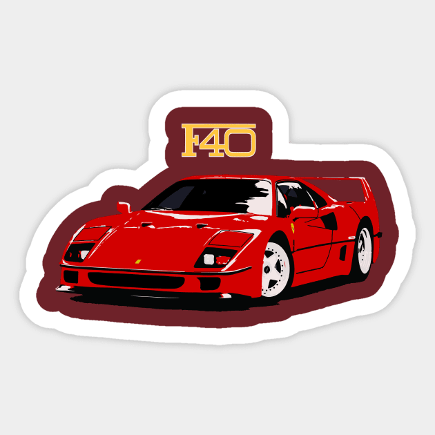 f40 Sticker by retroracing